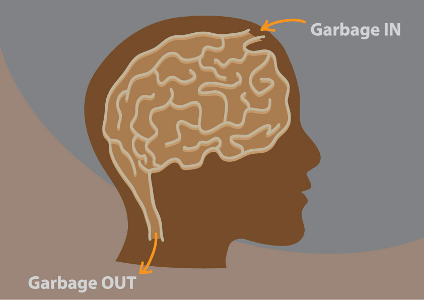 Brain 38. Garbage in Garbage out. Gigo Garbage in Garbage out. Garbage in Garbage out mem. Garbage in Garbage out to the Mind.